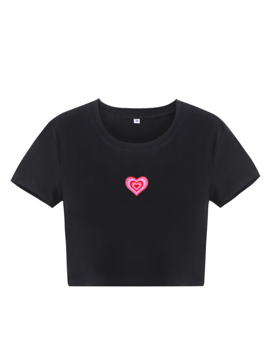 Casual%20Women%20Crop%20Tops,%20Short%20Sleeve%20Round%20Neck%20Heart%20Printed%20Tops%20for%20Summer%20Spring,%20Women%20Clothing%20-%20Image%208