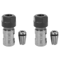 2X Er11 5mm Motor Shaft Collet Chuck Spindle Extension Rod Inner + Er11 Spring Collet for Cnc Milling Machine.