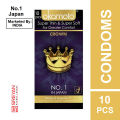 Okamoto Crown Super Thin & Soft Condoms - 10Pcs Pack(No. 1 in Japan). 