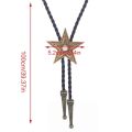 Western Vintage Bolo Tie Cowboy Tie Turquoise Bolo Tie Natives American Bolo Tie for Men Cowboy Necktie Star Bolo Tie.