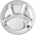 4 compartment Stainless steel Round plate.