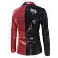 Mens Black Silver Sequins Tuxedo Blazers Stylish Shiny Shawl Lapel One Button Blazer Suit Jacket Men Disco Party Stage Costume. 