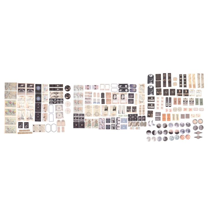 Vintage Scrapbook Supplies Pack (200 Pcs) for Art Journaling Junk ...