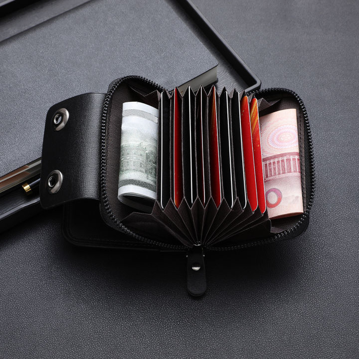 Multi%20Slot%20Card%20Holder%20Vintage%20Small%20Wallet%20Women%20Men%20Business%20Bank%20Credit%20Card%20Bag%20Male%20Coin%20Pouch%20Solid%20Leather%20Zipper%20Wallet%20-%20Image%209