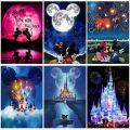 Disney Diamond Mosaic Cartoon Minnie Mickey Mouse Moon Castle 5D Diamond Painting DIY Embroidery Home Decor Gift. 