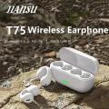 NEW T75 Wireless Earbuds Stereo Bass Sports Headset Ear-Clip Bluetooth Headphones Bone Conduction Earphone with Mic For Phone. 
