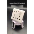 8 Pin Mult Gang Socket Double 3 Pin - 1 Piece.