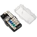 3X Multi-Functional LED Car Audio Stereo ANL Fuse Holder Distribution 0/4Ga 4 Way Fuses Box Block 30A 60A 80Amp. 