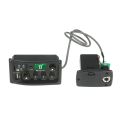 JOYO EQ-MP3 3-Band EQ Equalizer System Acoustic Guitar Preamp EQ Equalizer Piezo Pickup LCD Tuner Amplifier - black.