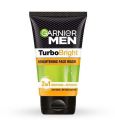 Garnier Men Turbo Bright Anti Pollution Double Action Face Wash 50g - Indian. 