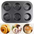 Baking Pan 6 Cup Non-Stick Cake Mold Cupcake Tray Bakeware Tool.