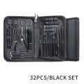 Industry pedicure kit, cuticle forceps and 32pcs nail art tool set cutting kit, special nail art tools, stainless steel beauty kit.