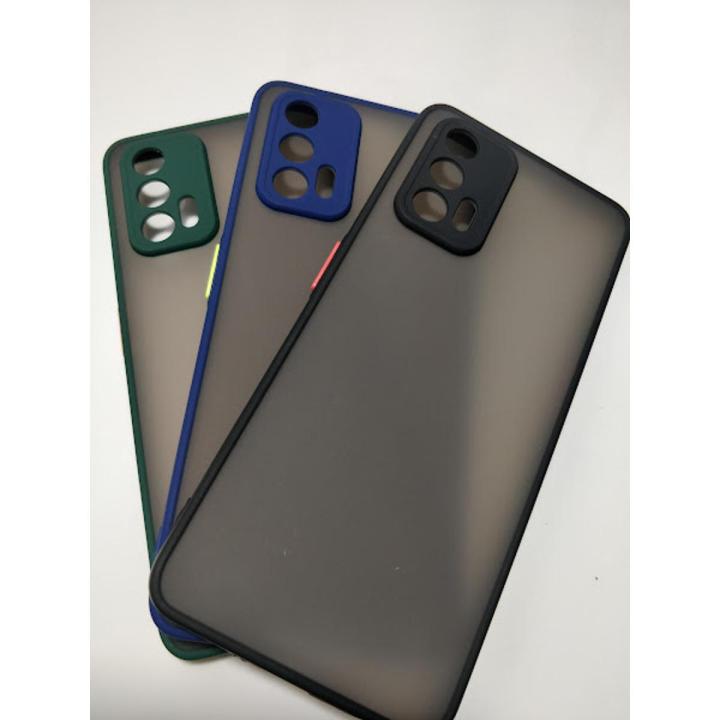 Realme GT Master Edition Matte Translucent Hard Camera Protection with Button Bumper Shockproof Frosted Back Matte Back Cases/Cover