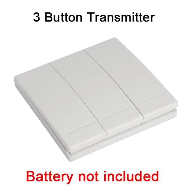 433Mhz Wireless Smart Switch RF Remote Control Receiver Push Button Controller 86 Wall Panel Transmitter Switch