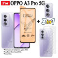 3 IN 1 OPPO A3 Pro 5G Ceramic Tempered Glass for OPPO A3 A60 A79 5G Camera Lens Glass Screen Protector and Back Film.