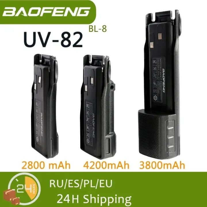 Baofeng%20UV%2082%20BL-8%20Battery%20Walkie%20Talkie%20Ham%20Radio%202800/3800/4200%20mAh%20Enlarge%20UV82%20Plus%20UV-8D%20UV-82WX%20Original%20Radio%20Accessories%20-%20Image%202