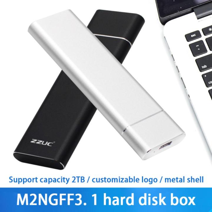 Aluminium M.2 SSD Enclosure Adapter USB3.1 Type-C Hard Disk Case External Enclosure SSD Solid Hard Disk Box