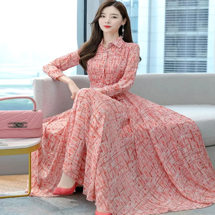New%20Stylish%20Womens%20Digital%20Print%20Long%20Kurti%20Formal%20Long%20Shirt%20Step%20Gown%20Long%20Sleeve%20One%20Piece%20Dress%20-%20Image%204