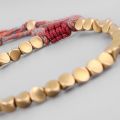Handmade Tibetan Buddhist Braided Cotton Copper Beads Lucky Rope Bracelet For Women Thread Bracelets. 