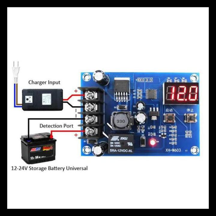 XH-M603 Charging Control Module Digital LED Display Storage Lithium Battery Charger Control Switch Protection Board 12-24V