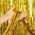 Foil Metallic Curtain Backdrop For Happy Birthday Party Decoration / Bridal Shower / Wedding / New Year / Background Decorations. 