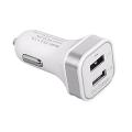 Duel USB Port Car Charger-white. 
