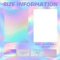 24 Sheets Holographic Cardstock Glitter Rainbow Mirror Paper Thick Cardstock for Crafts Card Making, Decoration. 