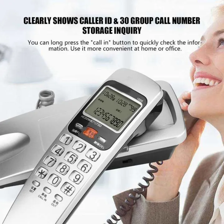 telephone%20FSK/DTMF%20Caller%20ID%20Telephone%20Corded%20Phone%20Desk%20Put%20Landline%20Fashion%20Extension%20for%20Hom%20-%20Image%209