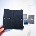Stussy Wallet Classic Long Wallet Men's Card Holder Wallet Student Wallet Valentine's Day Birthday Holiday Gift Black Wallet.