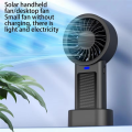 Mini Fan with Solar & USB Charging, 5-Speed Handheld Pocket Fan for Outdoor Use, Eco-Friendly Cooling Device. 