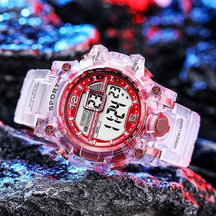 Waterproof Silicone  Digital Sports Watch for Boys--Red
