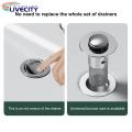 Drain Stopper for Bathroom Sink Stainless Steel Bathroom Sink Stopper with Hair Catcher Universal Anti-clog Drain Filter for Home Southeast Asian Buyers' Choice Durable Sink Stopper for Bathroom.