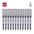 Deli EQ20020 Think Roller Pen Black | Smooth Writing | Pack of 12 Pcs.