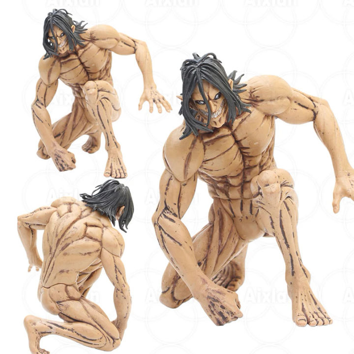 【selevn roind】15cm The Founding Titan Figurine Levi Ackerman Figure Attack on Titan Anime Figure Eren Jaeger Shingeki No Kyojin Model Toys