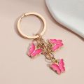 Cute Keychain Oil Butterfly Key Ring Enamel Flying Animals Key Chains For Women Girls Handbag Accessorie Handmade Jewelry.