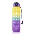 1 Liter Motivational Water Bottle with Straw Noozle with Time Marker Leakproof Sports Water Bottle for Gym Camping Tour. 