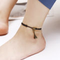 Trendy Black Rope Lucky Anklet for Girls - Anklet for Women Simple - Payel Nupur with Adjustable Bohemian Handmade Thread Knot Anklets for Girls Simple Stylish.