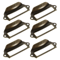 NAMUNY 60 Pieces 69X30mm Antique Bronze Card Holder Drawer Pull/Label Frames Card/Tag Pull/Cabinet Frame/File Name Card Holder.