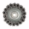 75mm 3" Steel Wire Wheel Knotted Cup Brush Rotary Steel Wire Brush Crimp Cup Wheel For Angle Grinder. 