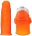 Silicone Thumb cutter 5 Pieces Finger Protector Cutting Gears Vegetable Picking cutter Nipping Plant Leaf Scissors Garden Gloves.
