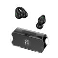 R19 Wireless Clip-on Earbuds Stereo Sound Headphones With LED Display Charging Case Earphones For Running Workout Sports.