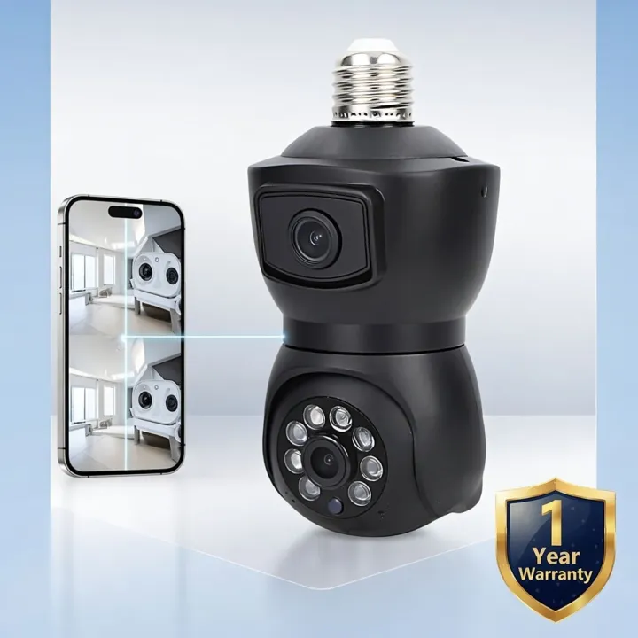 3MP+3MP%20(Mega%20Pixel)%20Dual%20Lens%20Full%20HD%20Wifi%20Bulb%20Holder%20Camera%20With%20365Days%20Warranty%20-%20Image%209