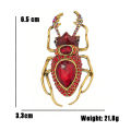 Punk style four-color diamond-encrusted beetle insect brooch men's personality creative blazer with accessories pins. 