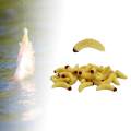 50 Pieces 1inch Maggot Baits Bread Worm Fishing Lure Plastic Fresh Water Fishing Bait. 