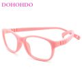 Square Kids Blue Light Glasses Fashion Silicone Flexible Optical Eyeglasses Frame Children 2023 Boy Girl Glasses With Rope UV400. 