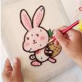 Punch Needle Cloth Fabric, Needlework Embroidery Fabric. 