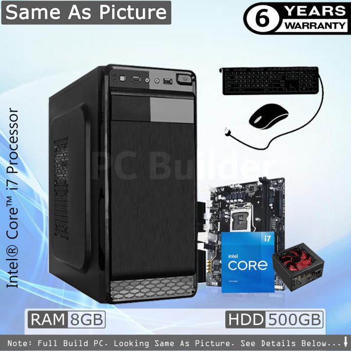 Intel Core i7 8MB Cache RAM 8GB HDD 500GB Graphics 4GB (Internal + External) Gaming PC 64 Bit New Full Desktop Computer