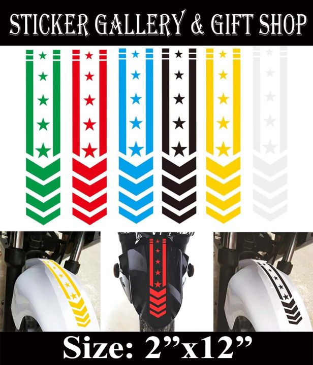 Reflective Mudguard Sticker star > Bike Sticker > Usable For all Bike ( Waterproof & Premium quality)/ Sticker Gallery & Gift Shop
