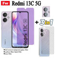 Redmi 13C 5G Anti Blue Light RayTempered Glass For Redmi Turbo 3 Redmi A3 Note 13 Pro 4G 5G Screen Protector+Camera Lens Film+back Film. 