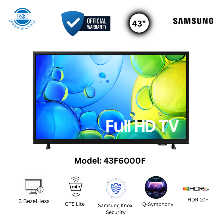 SAMSUNG 43" FULL HD Smart HDR Lifelike Picture TV | 43F6000F With Multi-layered security, Free Delivery and Official Warranty
